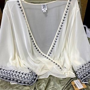 ivy jane Embroidered Wrap Top